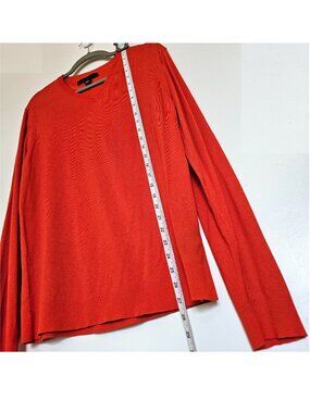 Kenneth Cole New York V-Neck Lightweight Silk & Cotton Blend Pullover Sweater, M